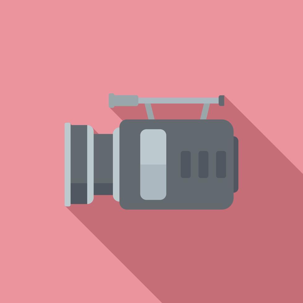 vector plano del icono de la videocámara de tv. camara de video