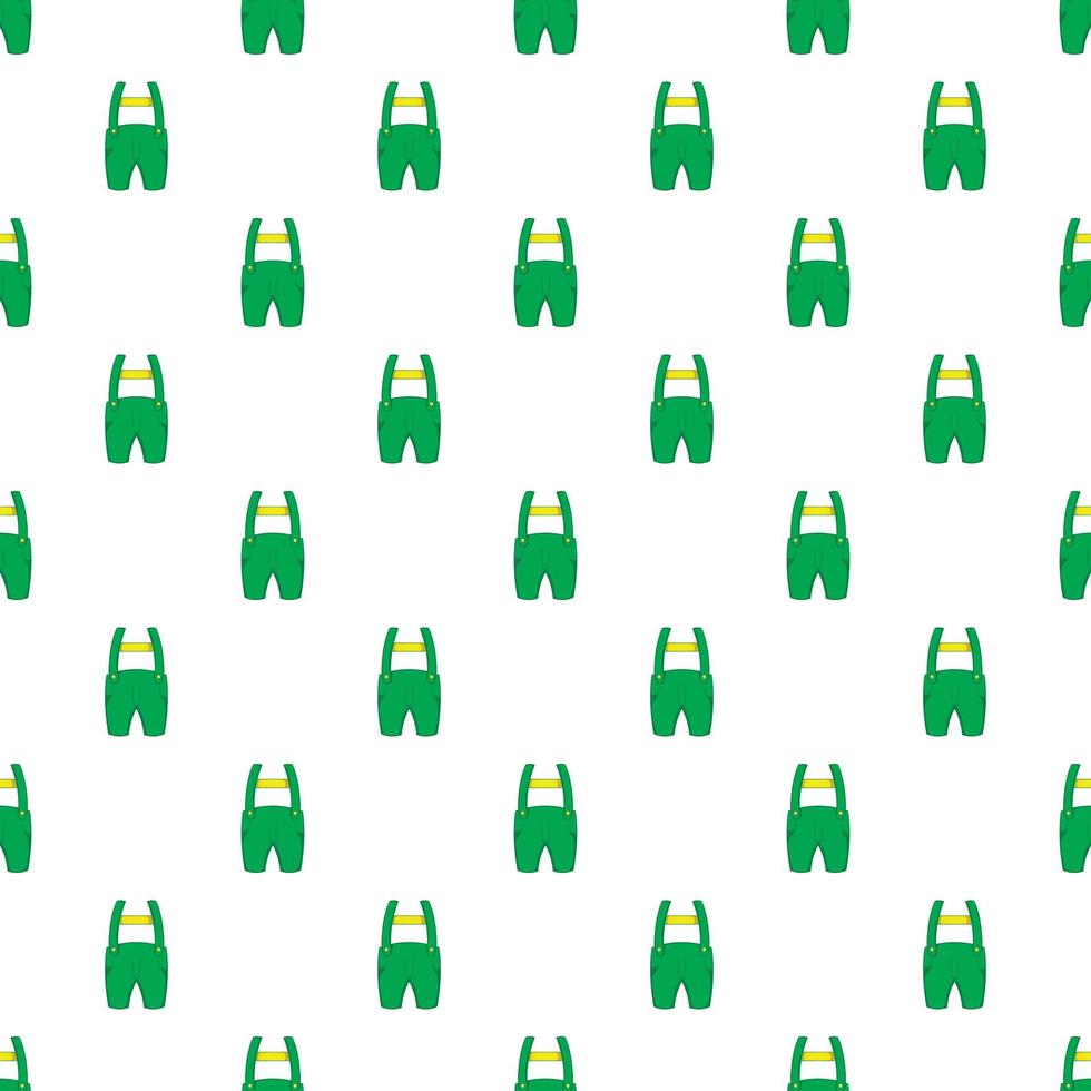 Pants with suspenders pattern, cartoon style vector