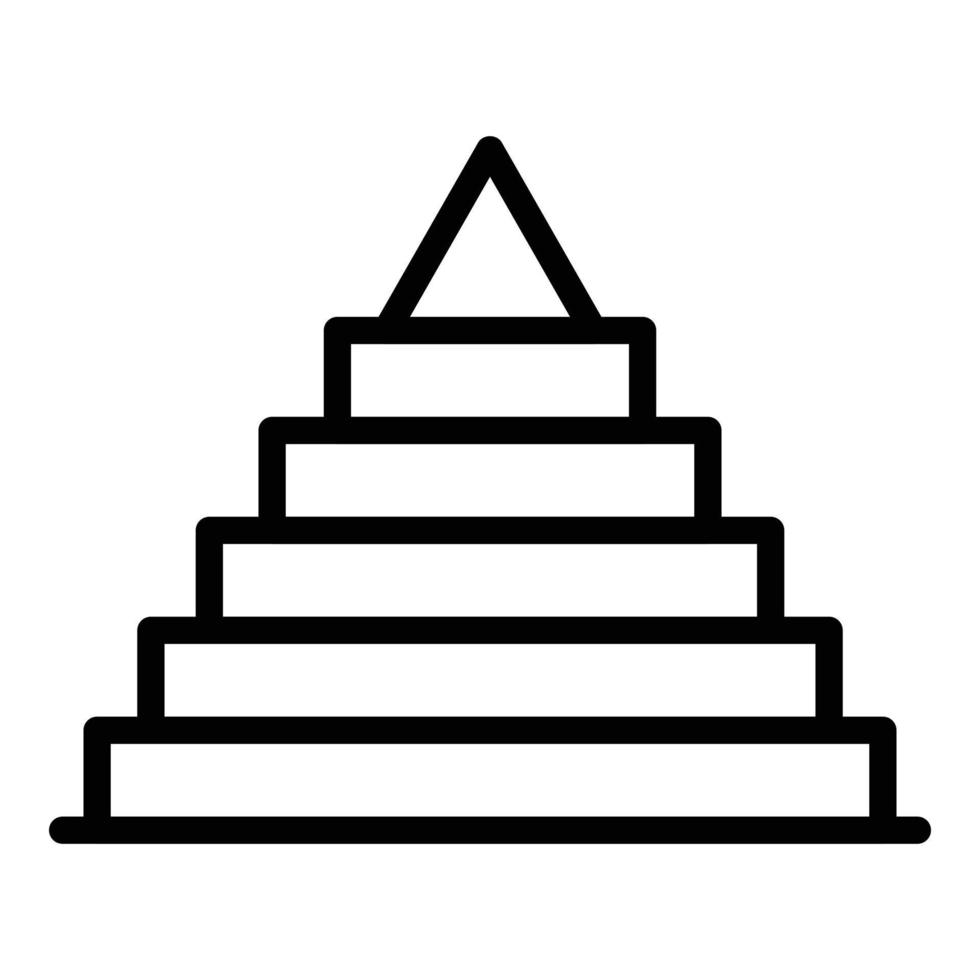Scene pyramid icon outline vector. Desert cairo vector