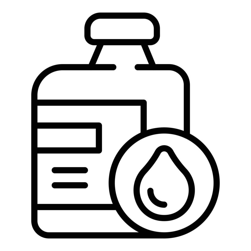 Antifreeze bottle icon outline vector. Car engine vector