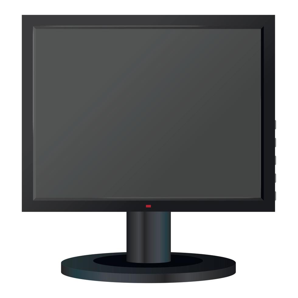 maqueta de monitor de computadora negra, estilo realista vector