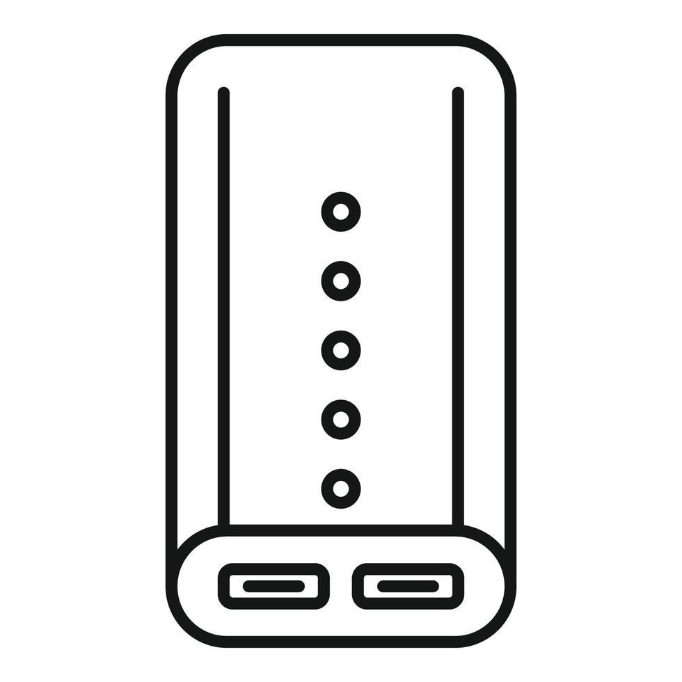 Phone power bank icon outline vector. Mobile battery vector
