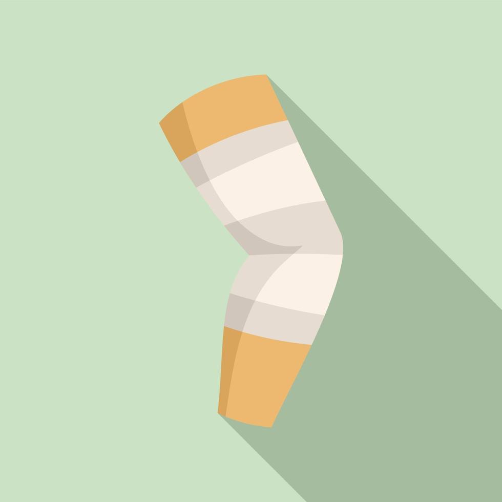 Knee medical bandage icon flat vector. Human plaster vector