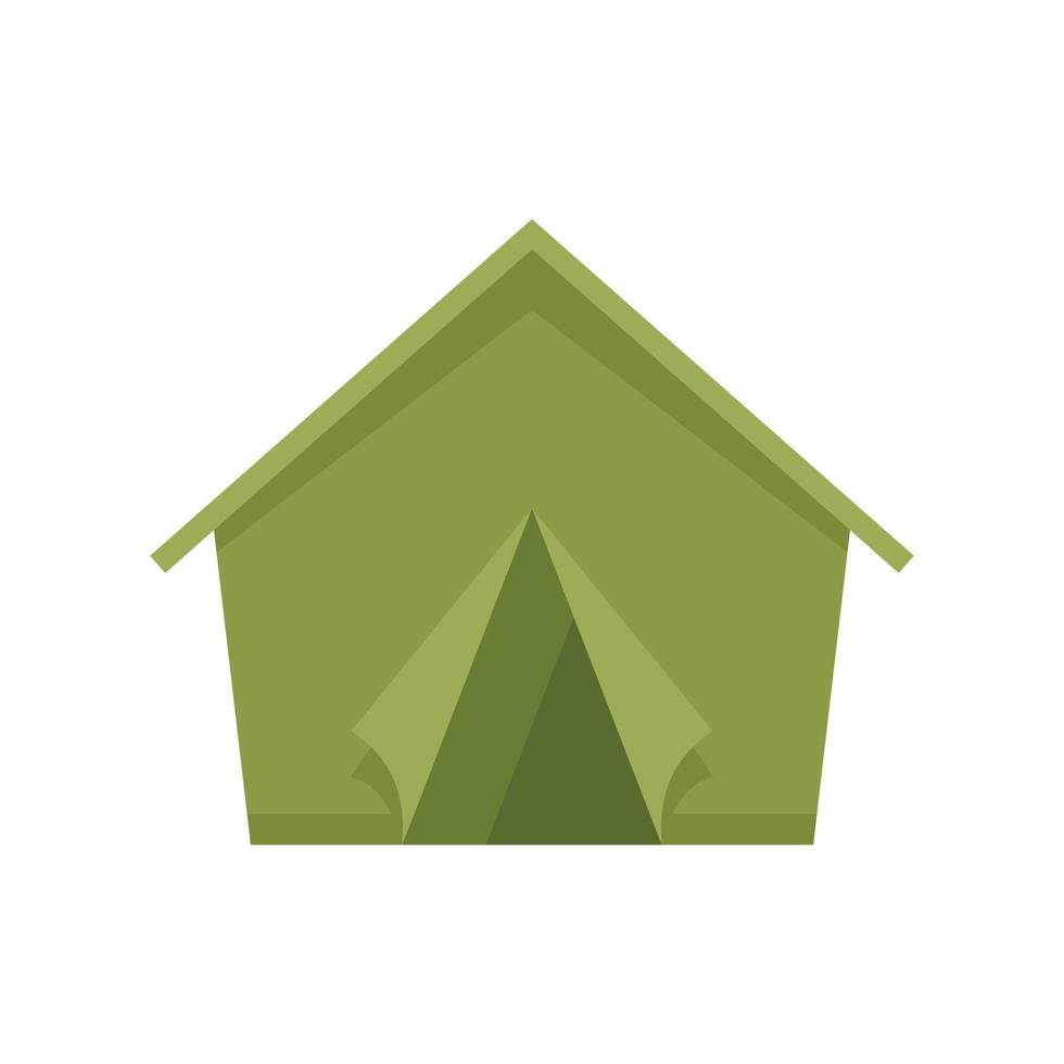 Refugees tent icon flat isolated vector
