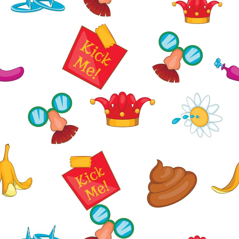Joke pattern, cartoon style vector