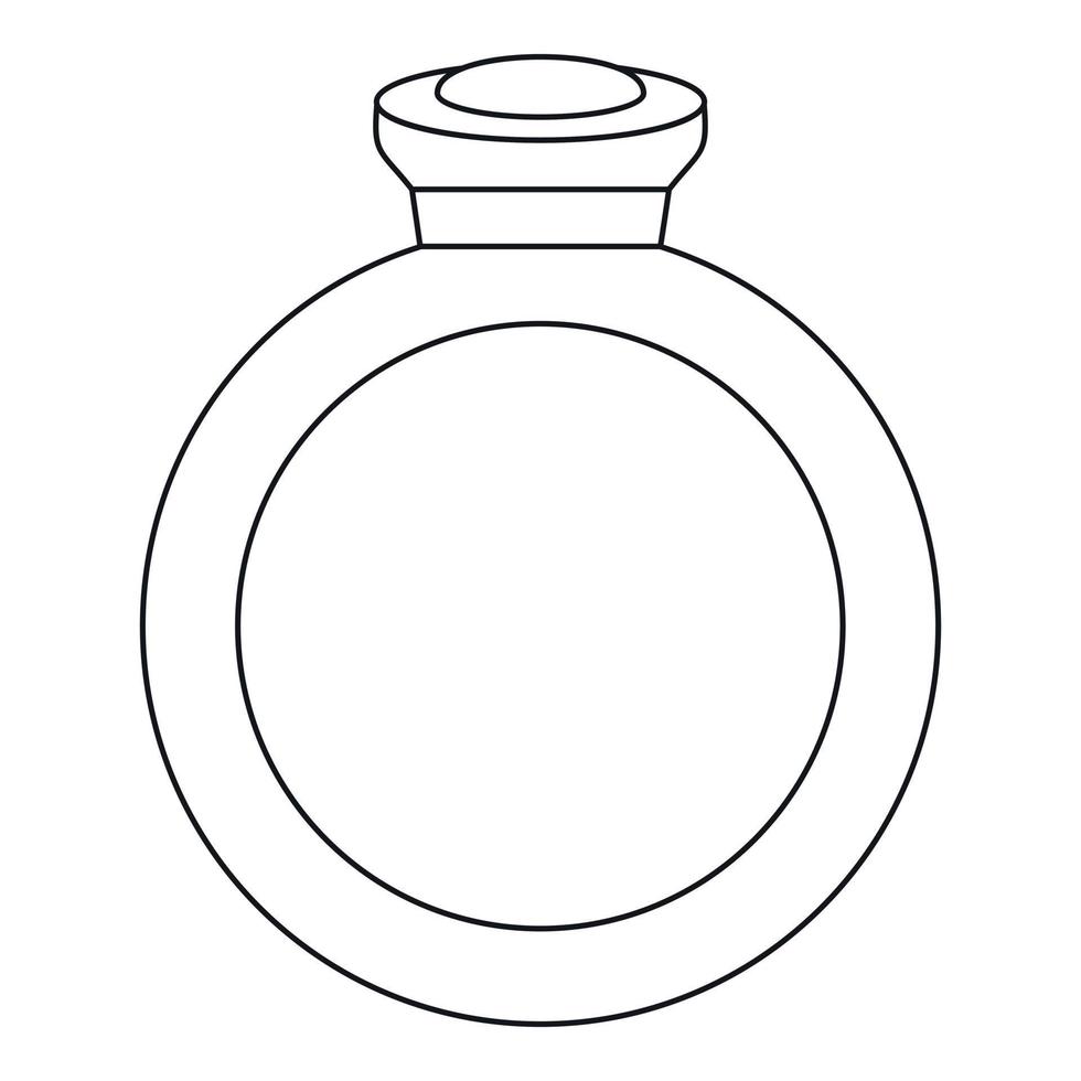 icono de anillo, estilo de esquema vector