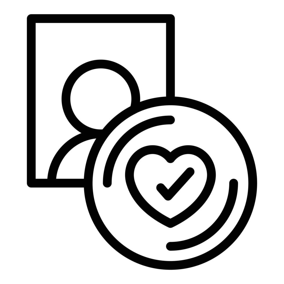 Online pass health icon outline vector. Covid certificate vector