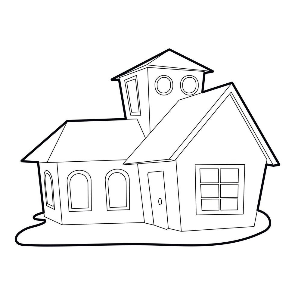 House icon, outline style vector