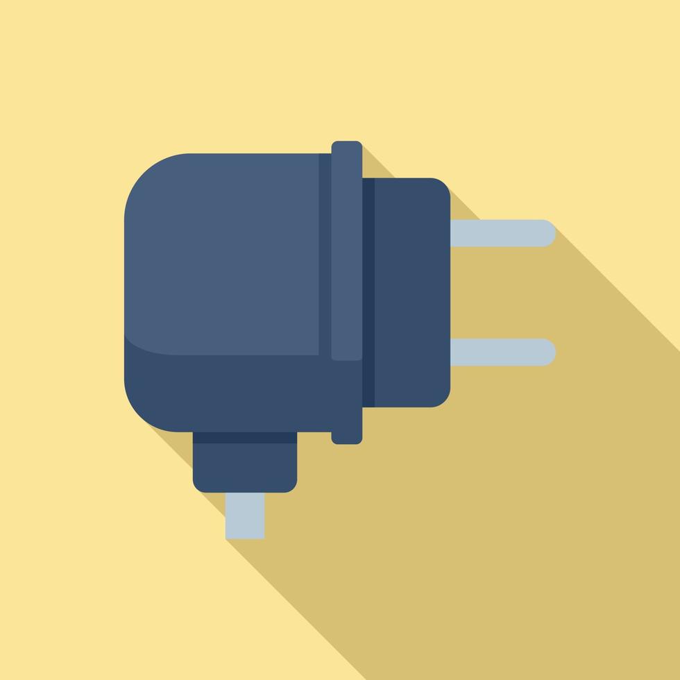 Charger adapter icon flat vector. Battery charge vector