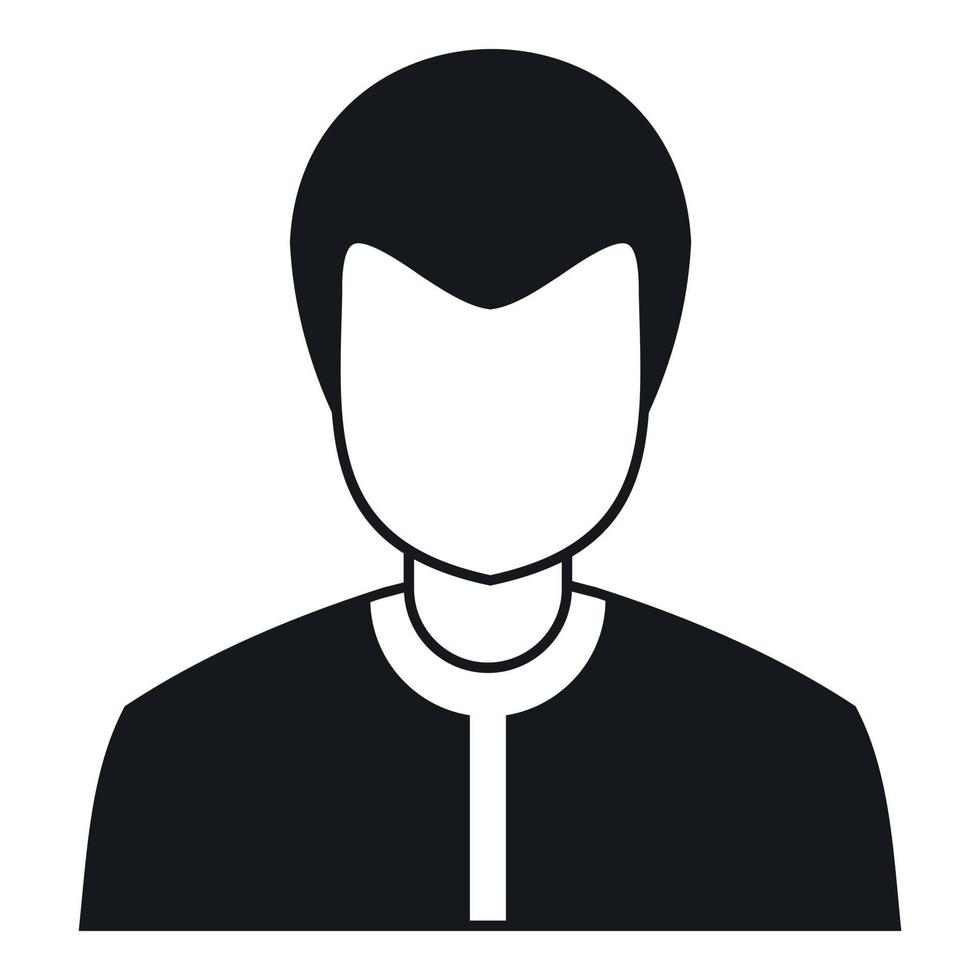 Man icon, simple style vector