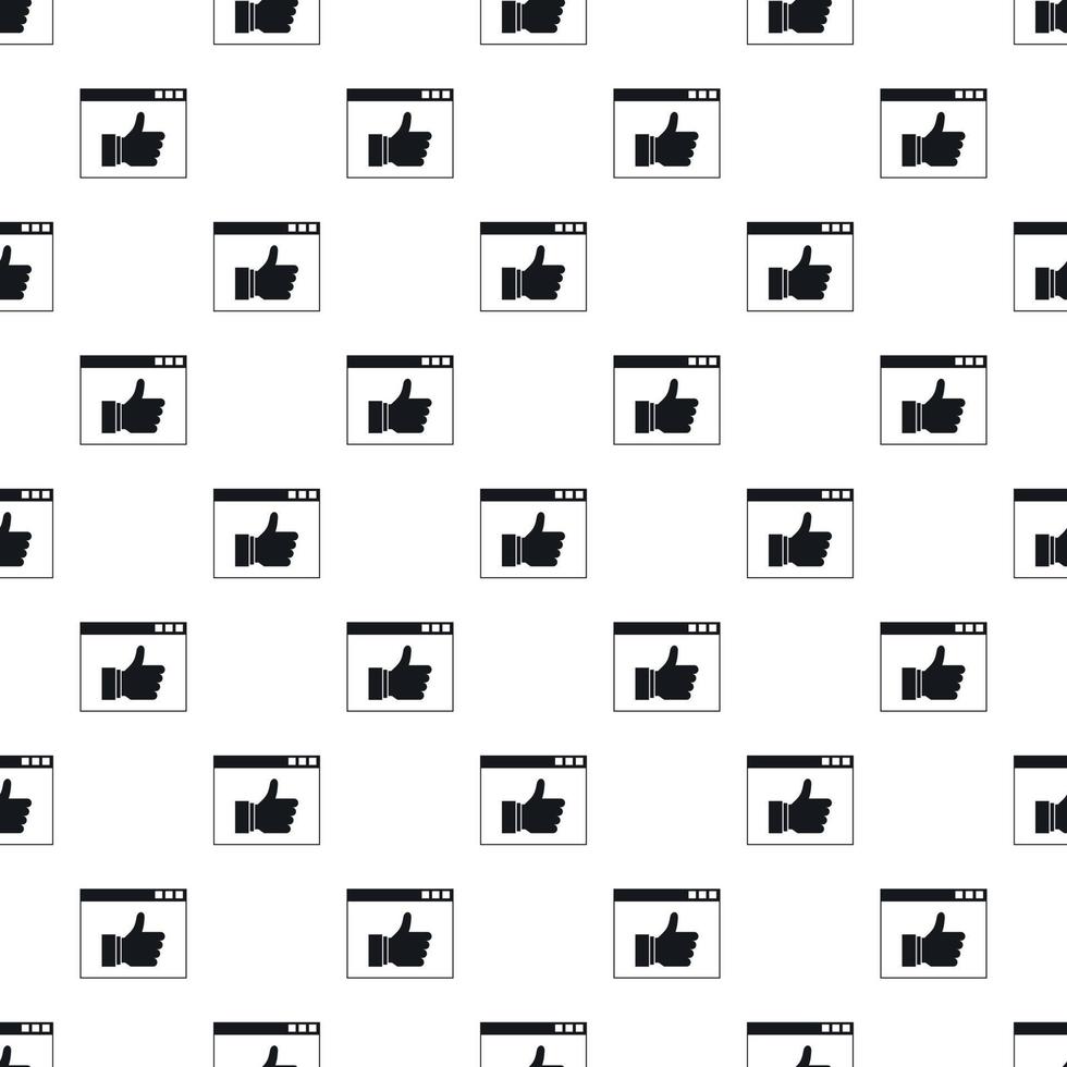 Computer monitor with like button pattern vector