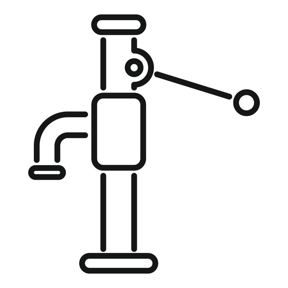 Water pipe pump icon outline vector. System engine vector