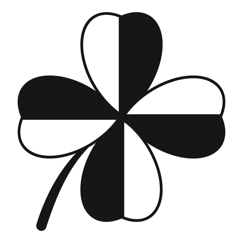 Fortune clover icon simple vector. Ireland day vector
