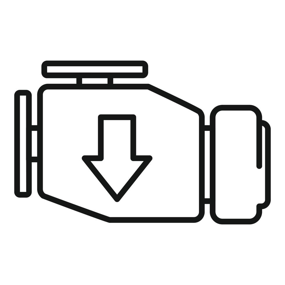 Check engine icon outline vector. Car auto vector