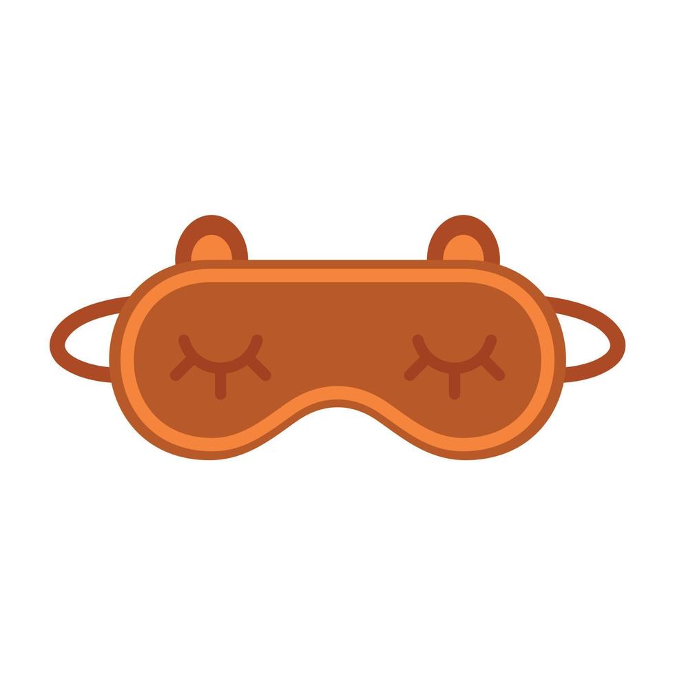 Spa sleeping mask icon flat isolated vector