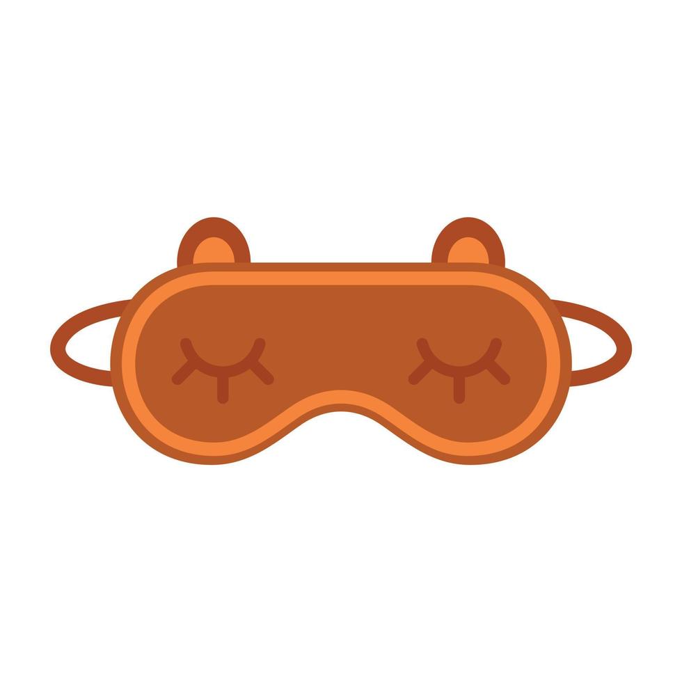 Spa sleeping mask icon flat isolated vector