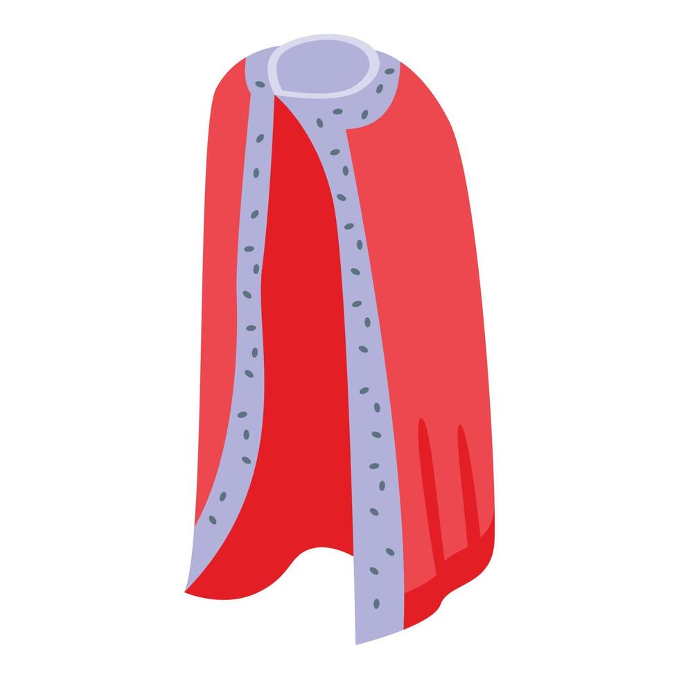 King cloth icon isometric vector. Back robe vector