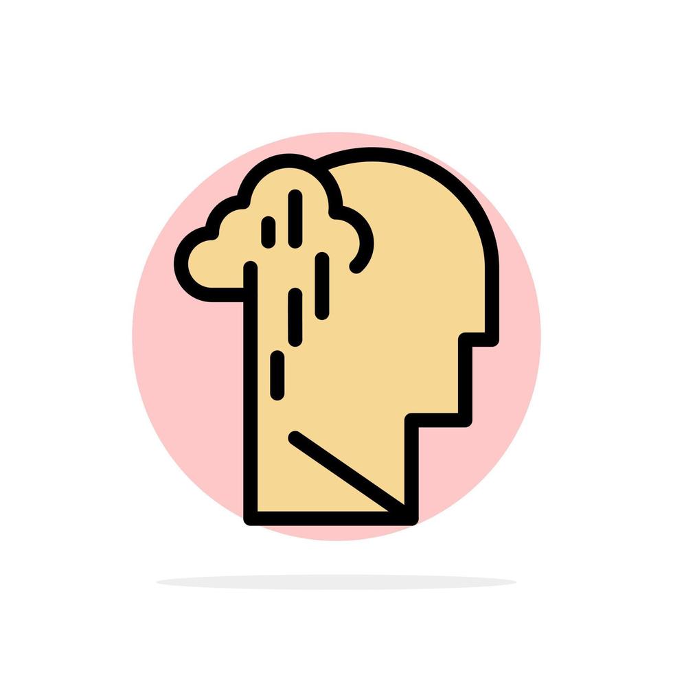 Depression Grief Human Melancholy Sad Abstract Circle Background Flat color Icon vector
