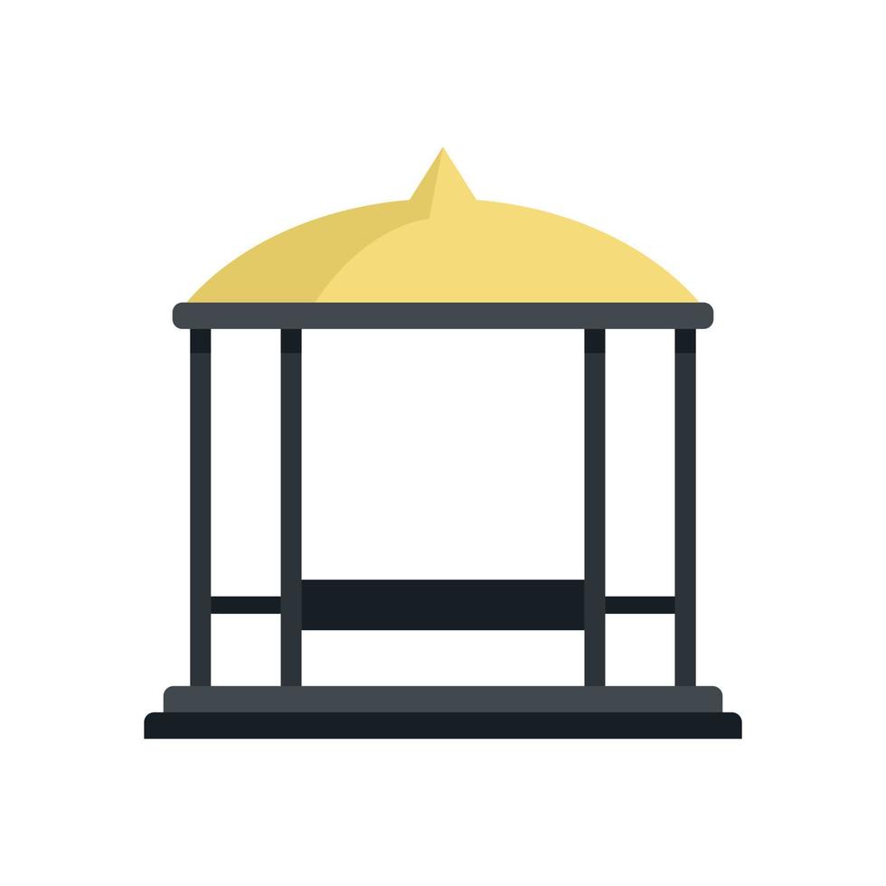 Structure gazebo icon flat isolated vector