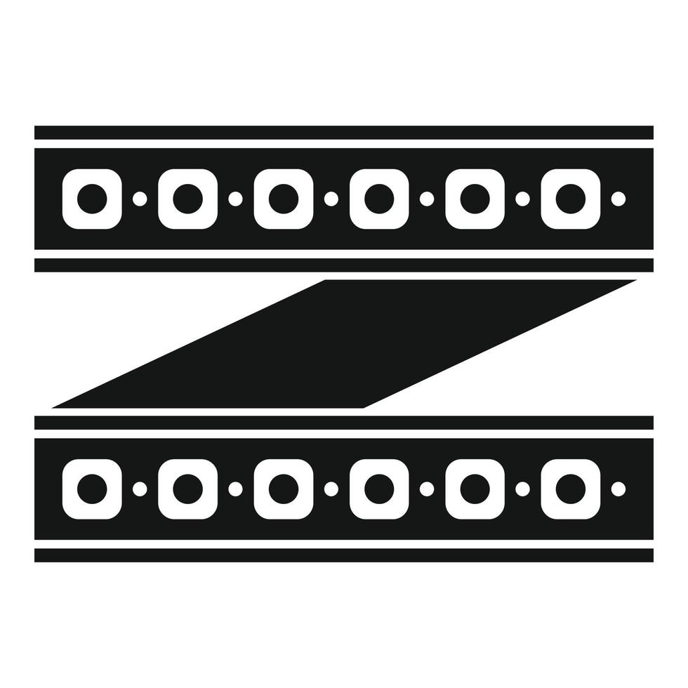 Smd led strip icon simple vector. Diode light vector