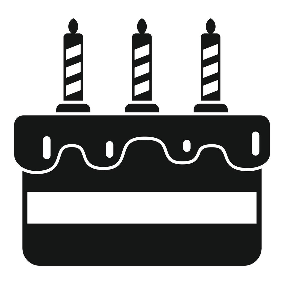 Cake icon simple vector. Happy birthday vector