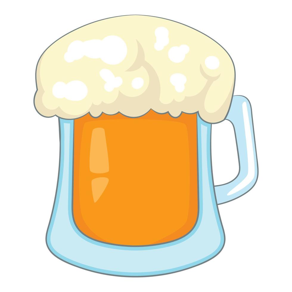 icono de cerveza, estilo de dibujos animados vector