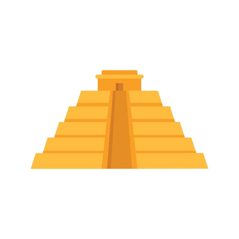 pirámide maya icono plano vector aislado