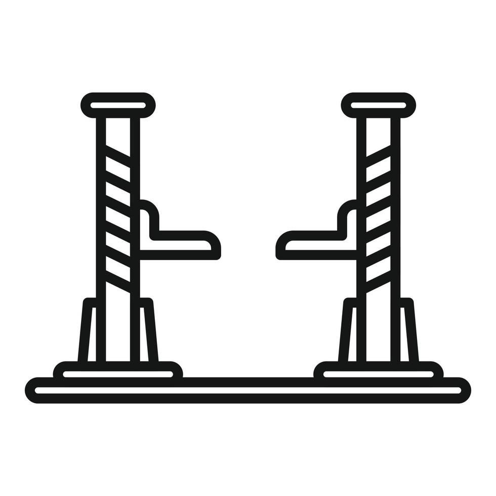 Auto car lift icon outline vector. Garage repair vector