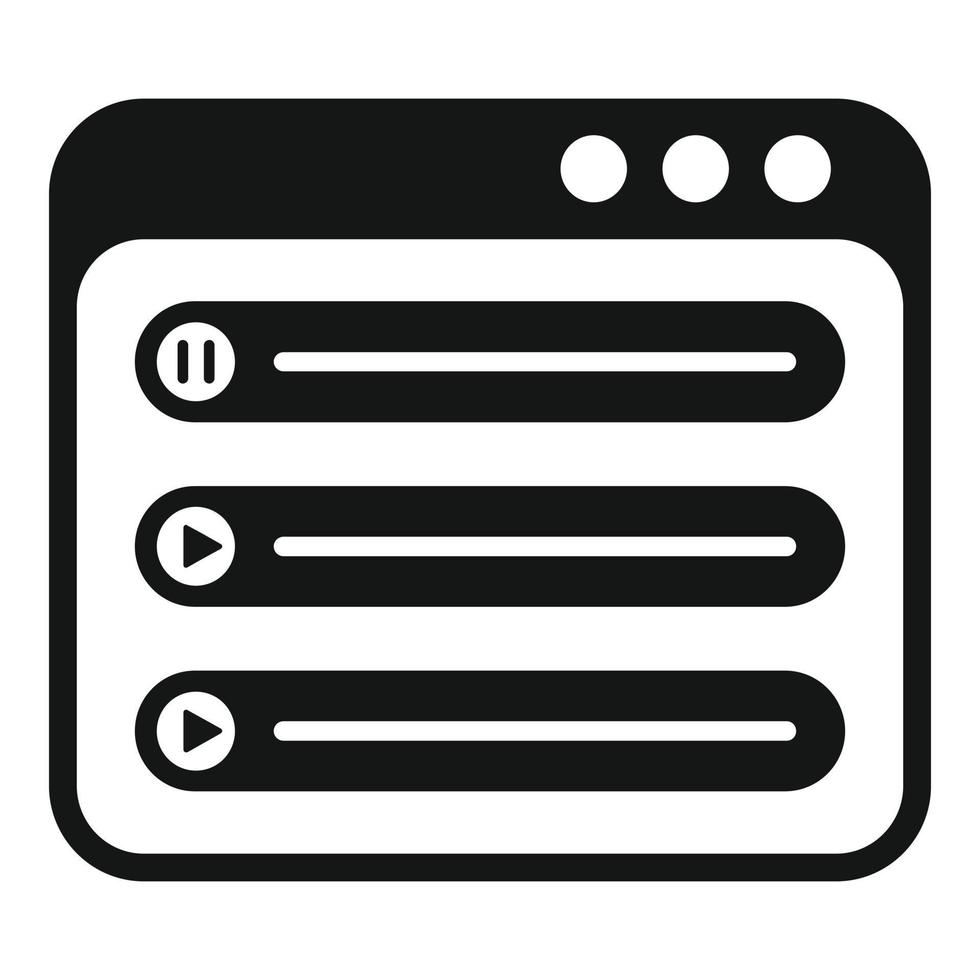 Change playlist icon simple vector. Music song vector