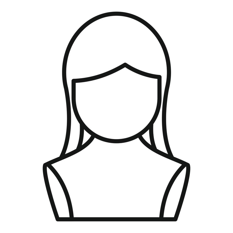 Trendy wig icon outline vector. Head style vector