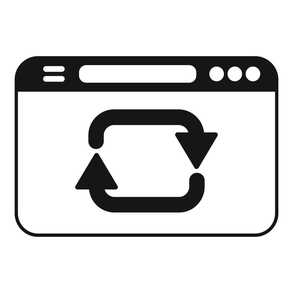 Repost web page icon simple vector. Repost chart vector