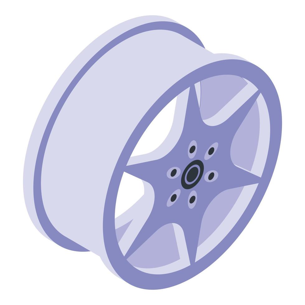 Classic aluminium wheel icon isometric vector. Car sport vector