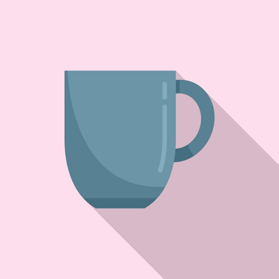 vector plano de icono de taza de oficina. taza de té caliente