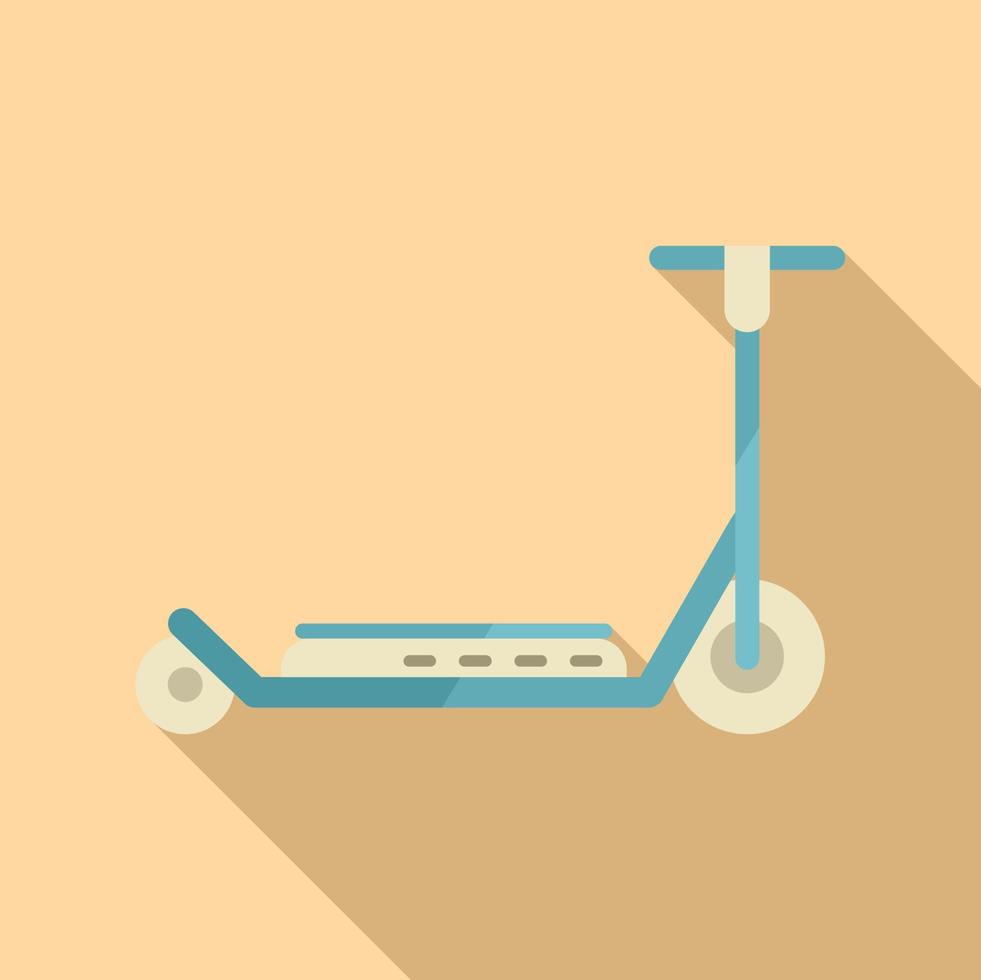 vector plano de icono de scooter eléctrico de alquiler. patear bicicleta