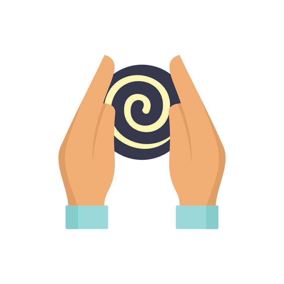Hypnosis hands icon flat isolated vector