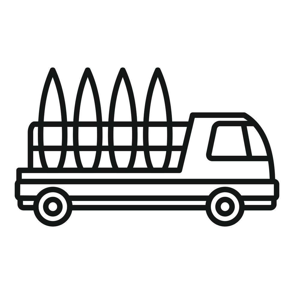 Sup surf truck icon outline vector. Paddle board vector