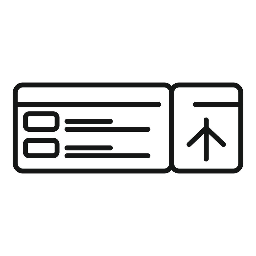 Tourist air ticket icon outline vector. Fly trip vector