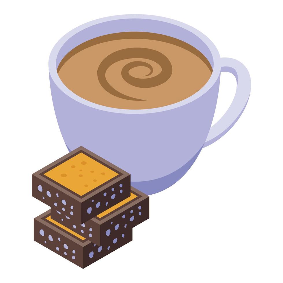 Hot chocolate icon isometric vector. Australian food vector