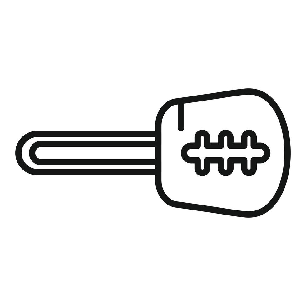 Car door key icon outline vector. Auto service vector