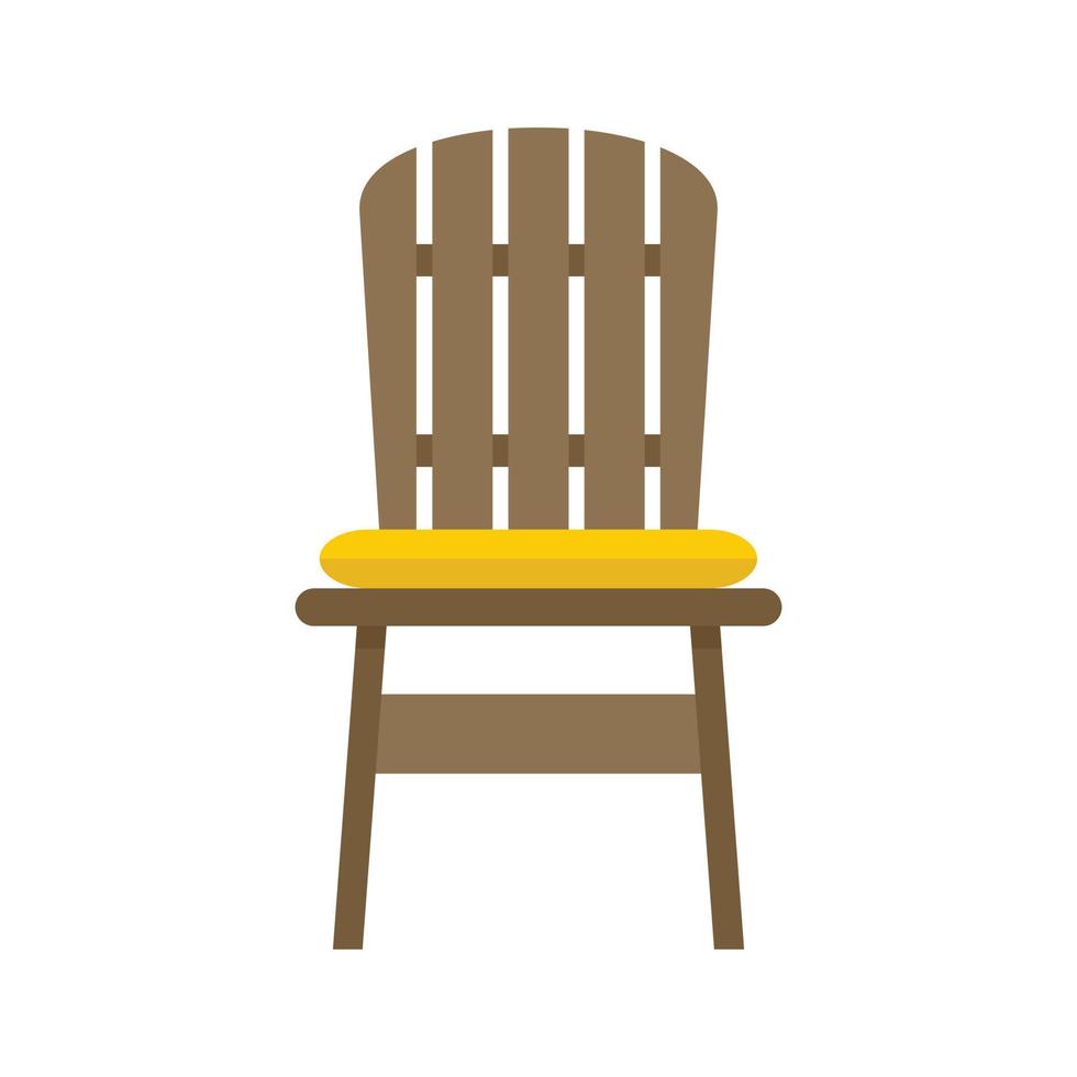 cómodo icono de silla al aire libre vector aislado plano