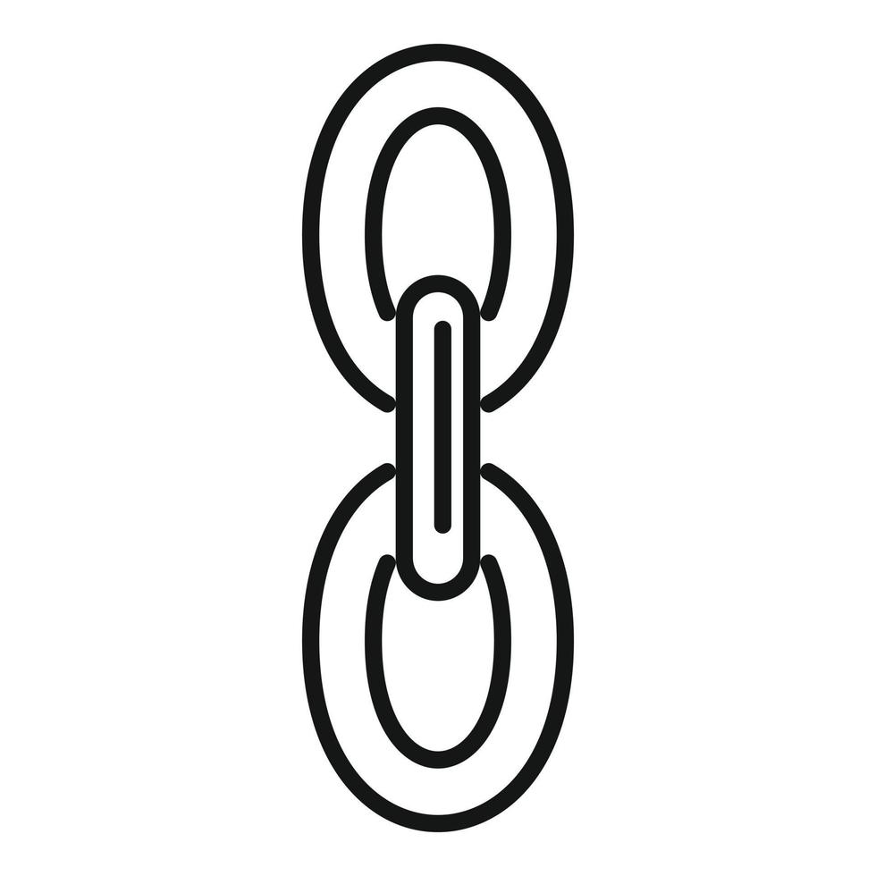 Technology chain icon outline vector. Web link vector
