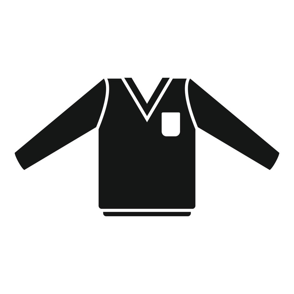 vector simple del icono de la camisa japonesa. uniforme de estudiante