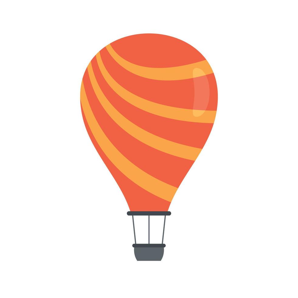 Fun air balloon icon flat isolated vector