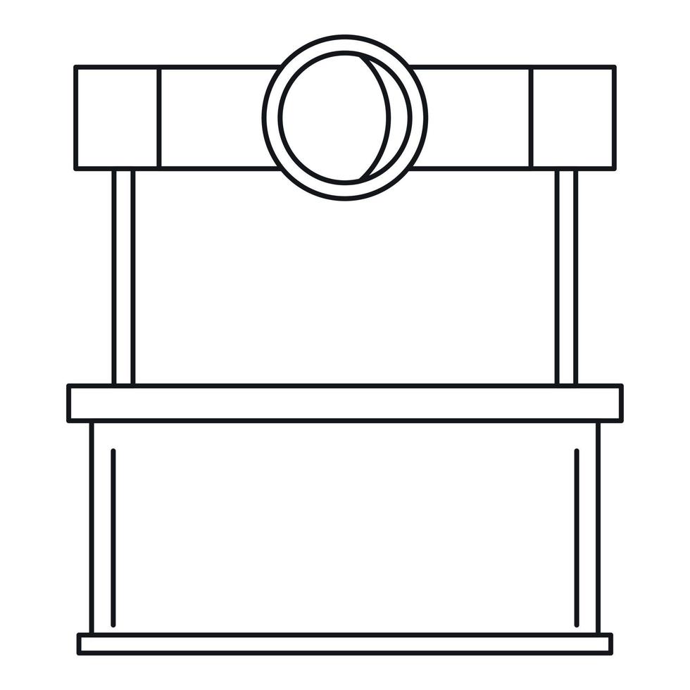 icono de quiosco de la calle, estilo de contorno vector