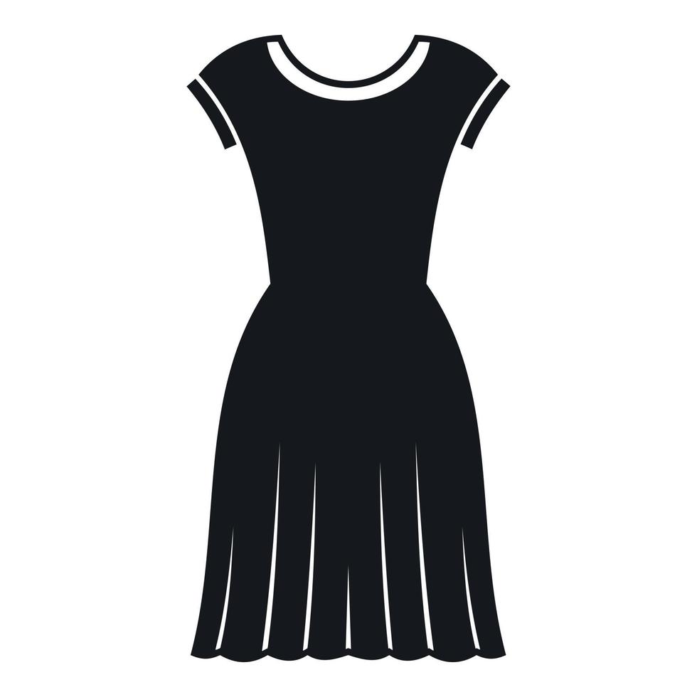 icono de vestido de mujer, estilo simple vector