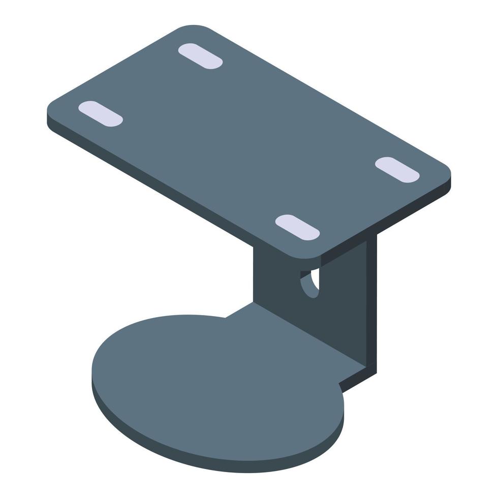 Computer stand icon isometric vector. Desk table vector