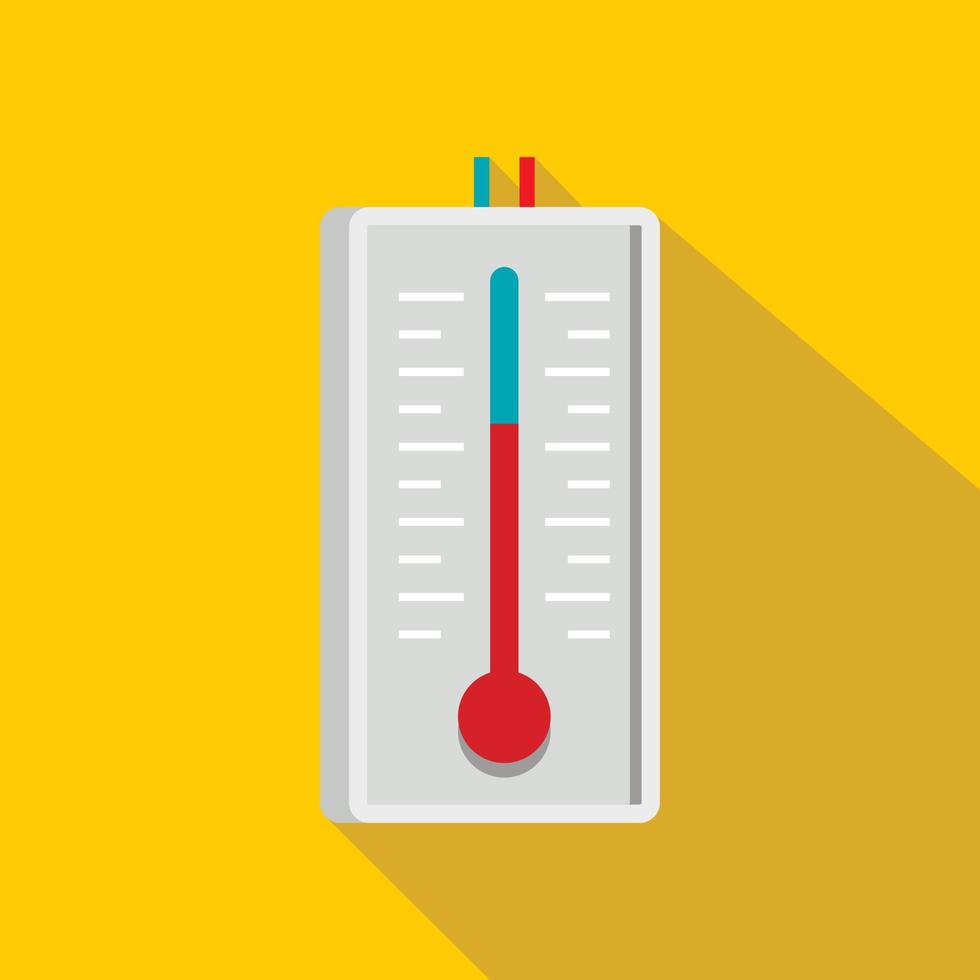 Thermometer icon, flat style vector