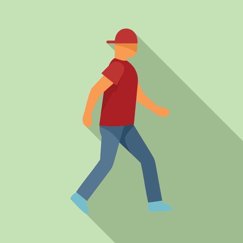 Healthy walking icon flat vector. Active gym vector