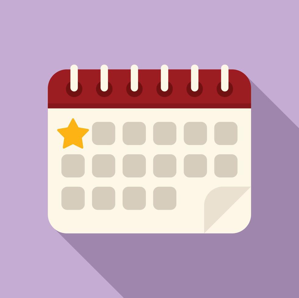 Surprise calendar plan icon flat vector. Open prize vector