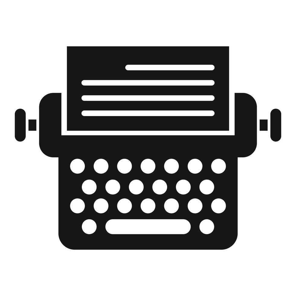 Typewriter scenario icon simple vector. Video movie vector